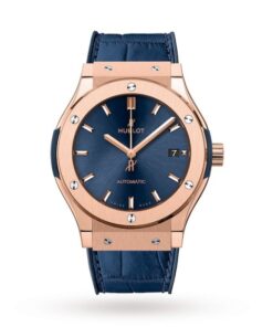 Hublot Classic Fusion Men Automatic Blue Leather Watch 511.OX.7180.LR