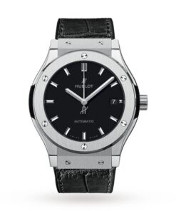 Hublot Classic Fusion Men Automatic Black Leather Watch 542.NX.1171.LR