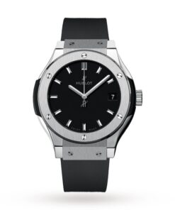 Hublot Classic Fusion Women Quartz Black Rubber Watch 581.NX.1171.RX
