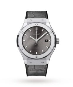Hublot Classic Fusion Men Automatic Grey Alligator Watch 542.NX.7071.LR