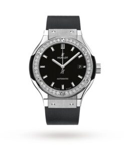 Hublot Classic Fusion Women Automatic Black Rubber Watch 582.NX.1170.RX.1204