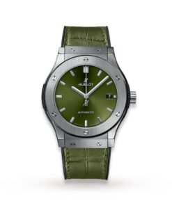 Hublot Classic Fusion Men Automatic Green Alligator Watch 511.NX.8970.LR