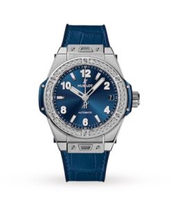 Hublot Big Bang Women Automatic Blue Alligator Watch 465.SX.7170.LR.1204