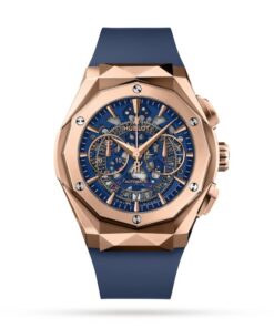 Hublot Classic Fusion Men Automatic Blue Rubber Watch 525.OX.5180.RX.ORL21