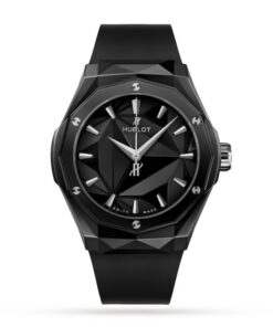 Hublot Classic Fusion Men Automatic Black Rubber Watch 550.CS.1800.RX.ORL21