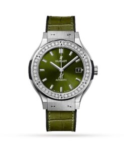 Hublot Classic Fusion Women Automatic Green Alligator Watch 565.NX.8970.LR.1204