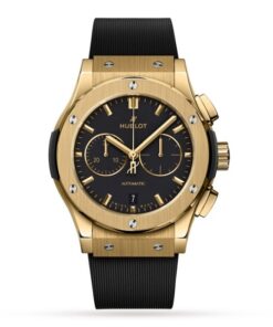 Hublot Classic Fusion Men Automatic Black Rubber Watch 541.VX.1130.RX