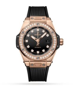 Hublot Big Bang Women Automatic Black Rubber Watch 485.OX.1280.RX.1204