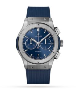 Hublot Classic Fusion Men Automatic Blue Rubber Watch 541.NX.7170.RX