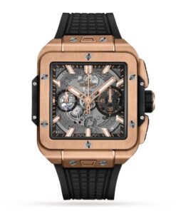 Hublot Square Bang Men Automatic Skeleton Rubber Watch 821.OX.0180.RX