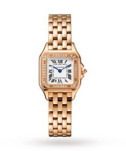 Cartier Panthère de Cartier Women Quartz Silver 18ct Rose Gold Watch WJPN0008