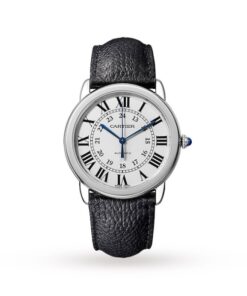 Cartier Ronde de Cartier Men Automatic Silver Leather Watch WSRN0021