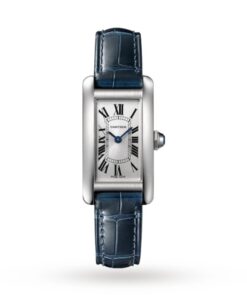 Cartier Tank Américaine Women Quartz Silver Alligator Watch WSTA0043