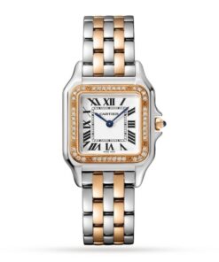 Cartier Panthère de Cartier Women Quartz Silver 18ct Rose Gold Watch W3PN0007
