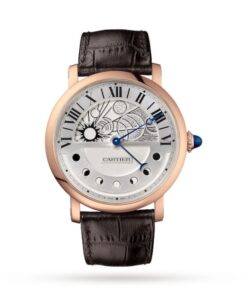 Cartier Ronde de Cartier Men Automatic Silver Leather Watch W1556243