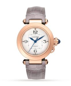 Cartier Pasha de Cartier Women Automatic Silver Alligator Watch WGPA0014