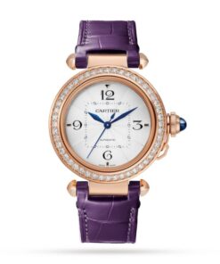 Cartier Pasha de Cartier Women Automatic Silver Alligator Watch WJPA0012