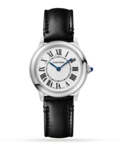Cartier Ronde Must Women Quartz Silver Calf Watch WSRN0030