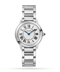 Cartier Ronde Must Women Quartz Silver Calf Watch WSRN0033