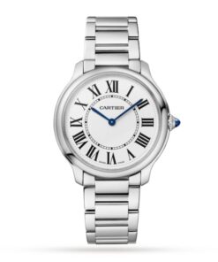Cartier Ronde Must Men Quartz Silver Stainless Steel Watch WSRN0034