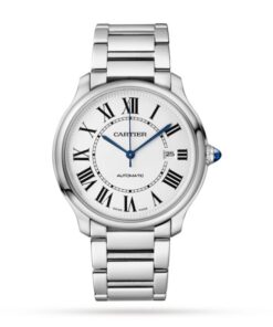 Cartier Ronde Must Men Automatic Silver Stainless Steel Watch WSRN0035