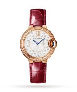 Cartier Ballon Bleu de Cartier Women Automatic Mother of Pearl Alligator Watch WJBB0080