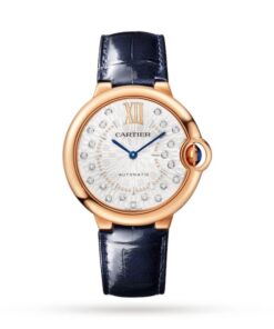Cartier Ballon Bleu de Cartier Women Automatic Silver Alligator Watch WGBB0053