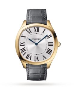 Cartier Drive de Cartier Men Automatic Silver Leather Watch WGNM0011