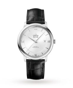 Omega De Ville Men Automatic Silver Leather Watch O42413402002001