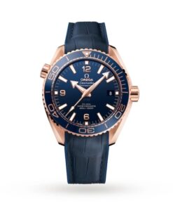 Omega Planet Ocean Men Automatic Blue Leather Watch O21563442103001