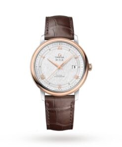 Omega De Ville Men Automatic Mother of Pearl Leather Watch O42423402002002
