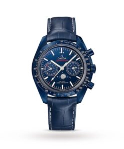 Omega Speedmaster Men Automatic Blue Leather Watch O30493445203001