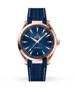 Omega Seamaster Aqua Terra Men Automatic Blue 18ct Rose Gold Watch O22052412103001