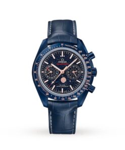 Omega Speedmaster Men Automatic Blue Leather Watch O30493445203002