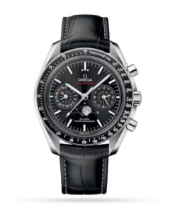 Omega Speedmaster Men Automatic Black Leather Watch O30433445201001