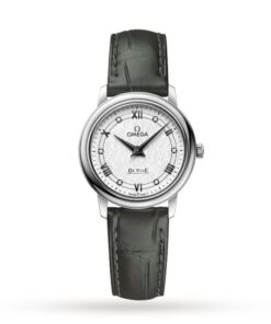 Omega De Ville Women Quartz White Leather Watch O42413276052002