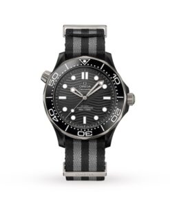 Omega Seamaster Men Automatic Black Fabric 007 Watch O21092442001002