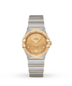 Omega Constellation Women Quartz Champagne Stainless Steel Watch O13120286058001