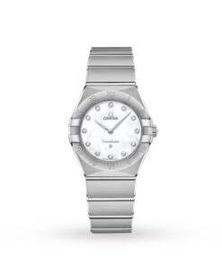 Omega Constellation Women Quartz Mother of Pearl Stainless Steel Watch O13110286055001