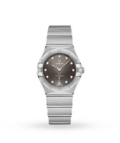 Omega Constellation Women Quartz Grey Stainless Steel Watch O13110286056001