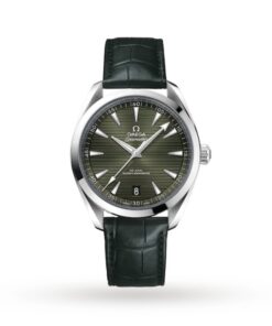 Omega Seamaster Aqua Terra Men Automatic Green Leather Watch O22013412110001