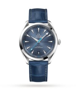Omega Seamaster Aqua Terra Men Automatic Blue Leather Watch O22013412103002