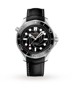 Omega Seamaster Men Automatic Black Leather Watch O21093422001001