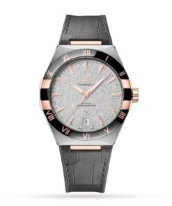 Omega Constellation Men Automatic Grey Leather Watch O13123412106001