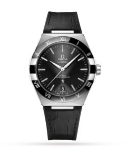 Omega Constellation Men Automatic Black Leather Watch O13133412101001