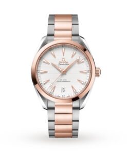 Omega Seamaster Aqua Terra Men Automatic Silver Stainless Steel & 18ct Rose Gold Watch O22020412102001