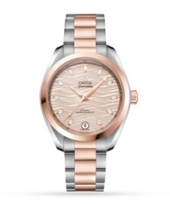 Omega Seamaster Women Automatic Beige Stainless Steel & 18ct Rose Gold Watch O22020342059001