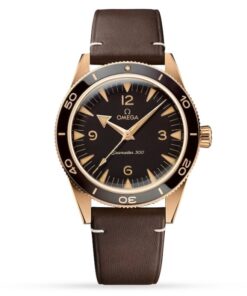 Omega Seamaster Men Automatic Brown Calf Watch O23492412110001