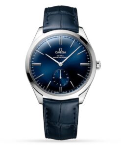 Omega Tresor Men Blue Alligator Watch O43513402103002
