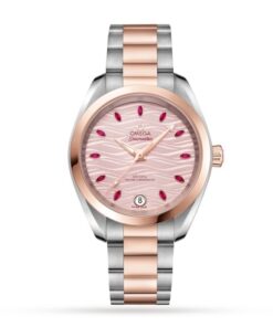 Omega Seamaster Women Automatic Pink 18ct Rose Gold & Stainless Steel Watch O22020342060001